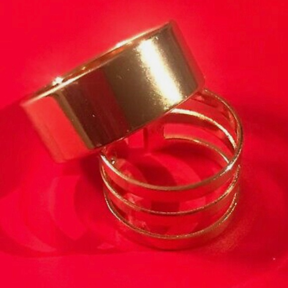 Fashion Style Rings for Women Gold-Color Set of 2 - Picture 1 of 6